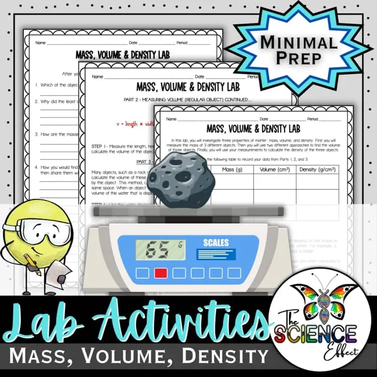 Mass, Volume & Density Lab | Density Investigation | Measuring Mass & Volume cover