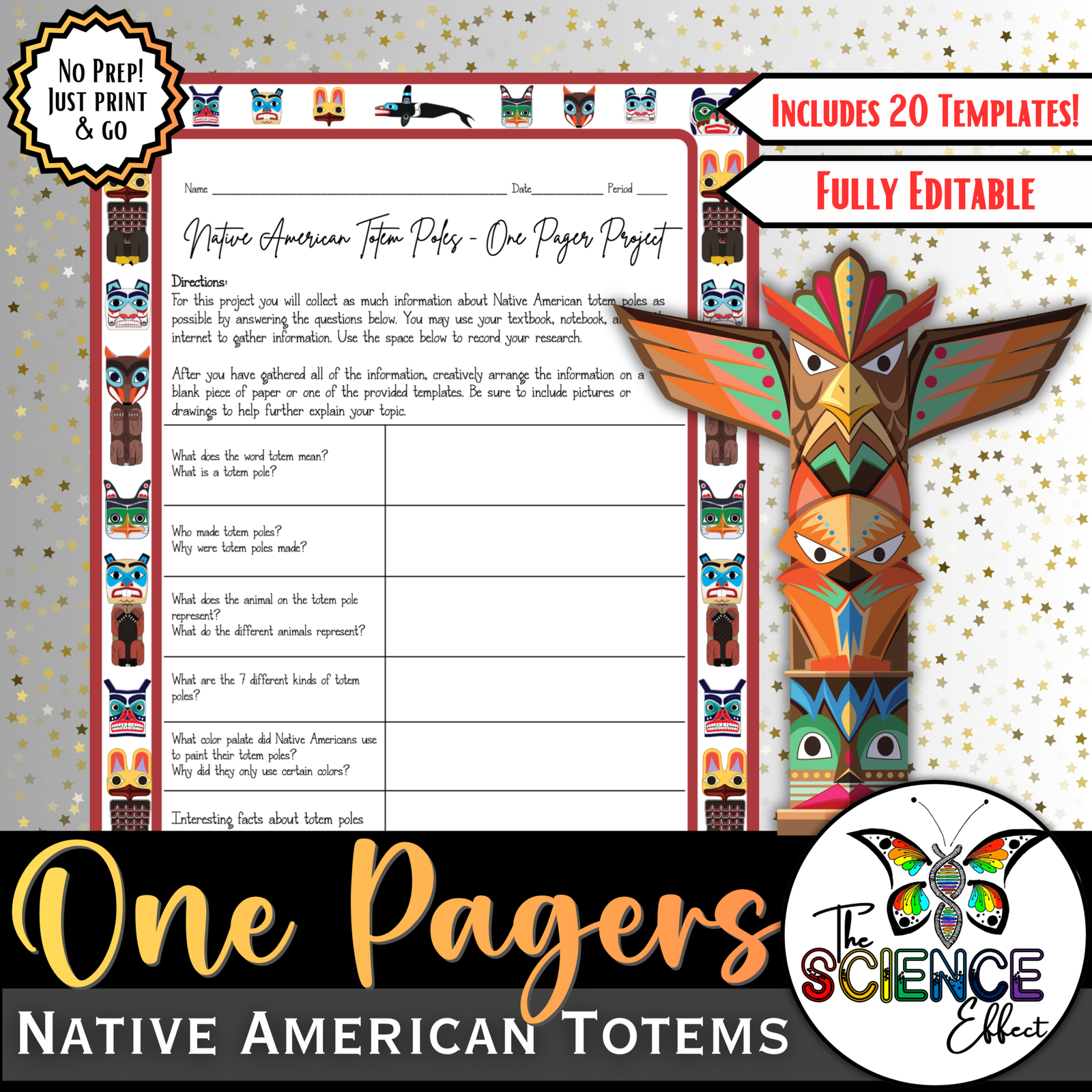 Native American Totem Poles | One Pager Research Project