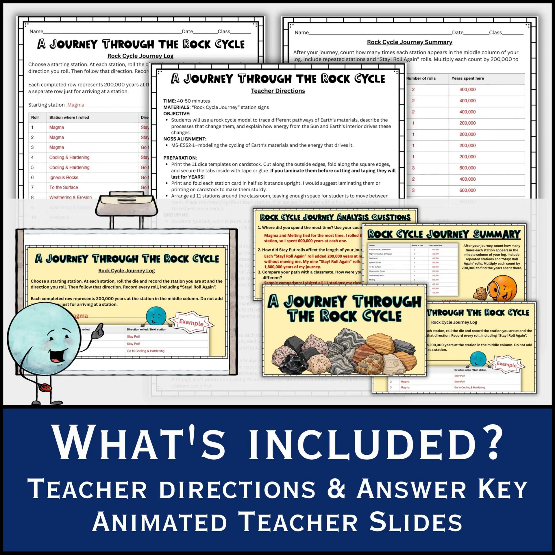 Rock Cycle Journey Review Game | Rock Cycle Activity | Geology Activity - Image 4