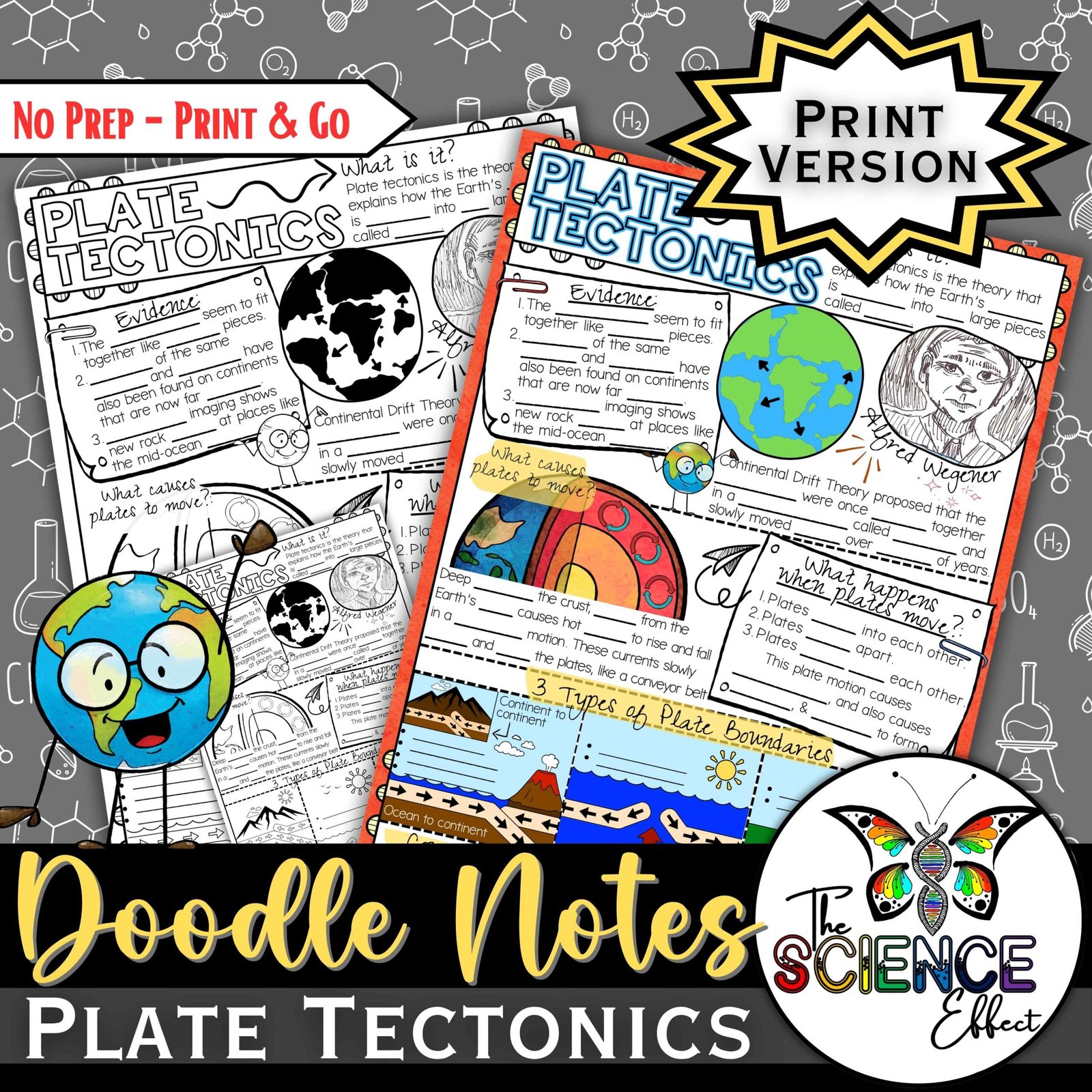Plate Tectonics ~ Science Doodle Notes ~ Visual Notes — Print