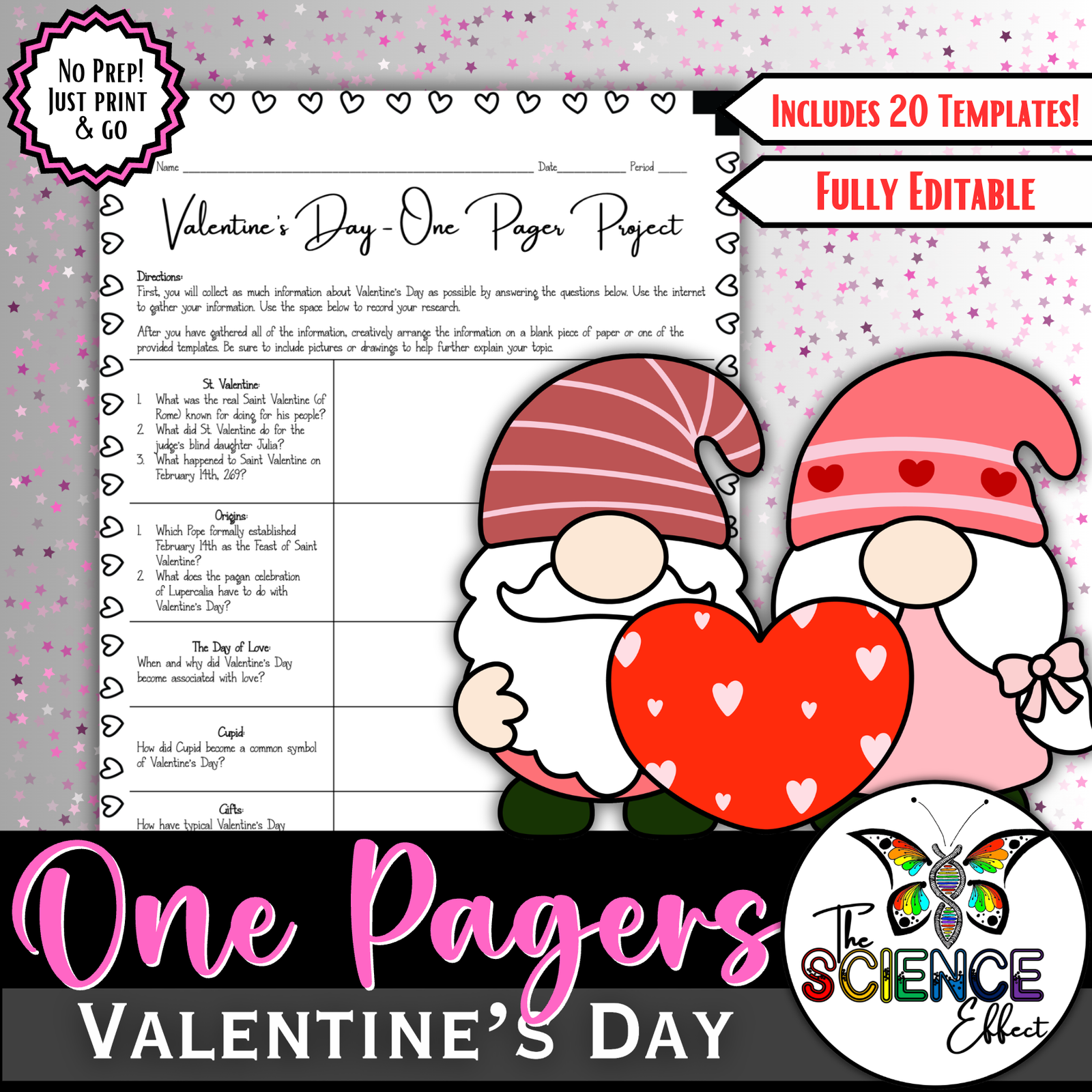 Valentine's Day | One Pager Research Project
