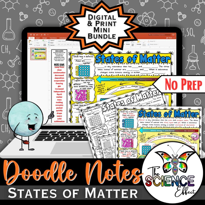 States of Matter ~ Science Doodle Notes ~ Digital & Print Bundle