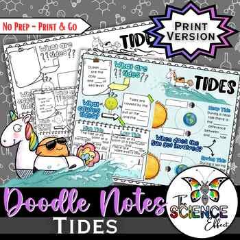 Tides ~ Ocean Tides ~ Science Doodle Notes ~ Visual Notes print-only cover