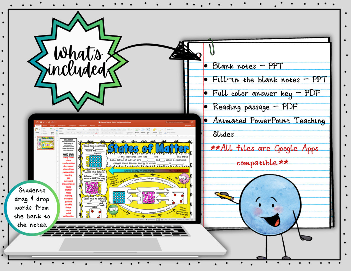 States of Matter Digital Doodle Notes | Science Doodle Notes - Image 2