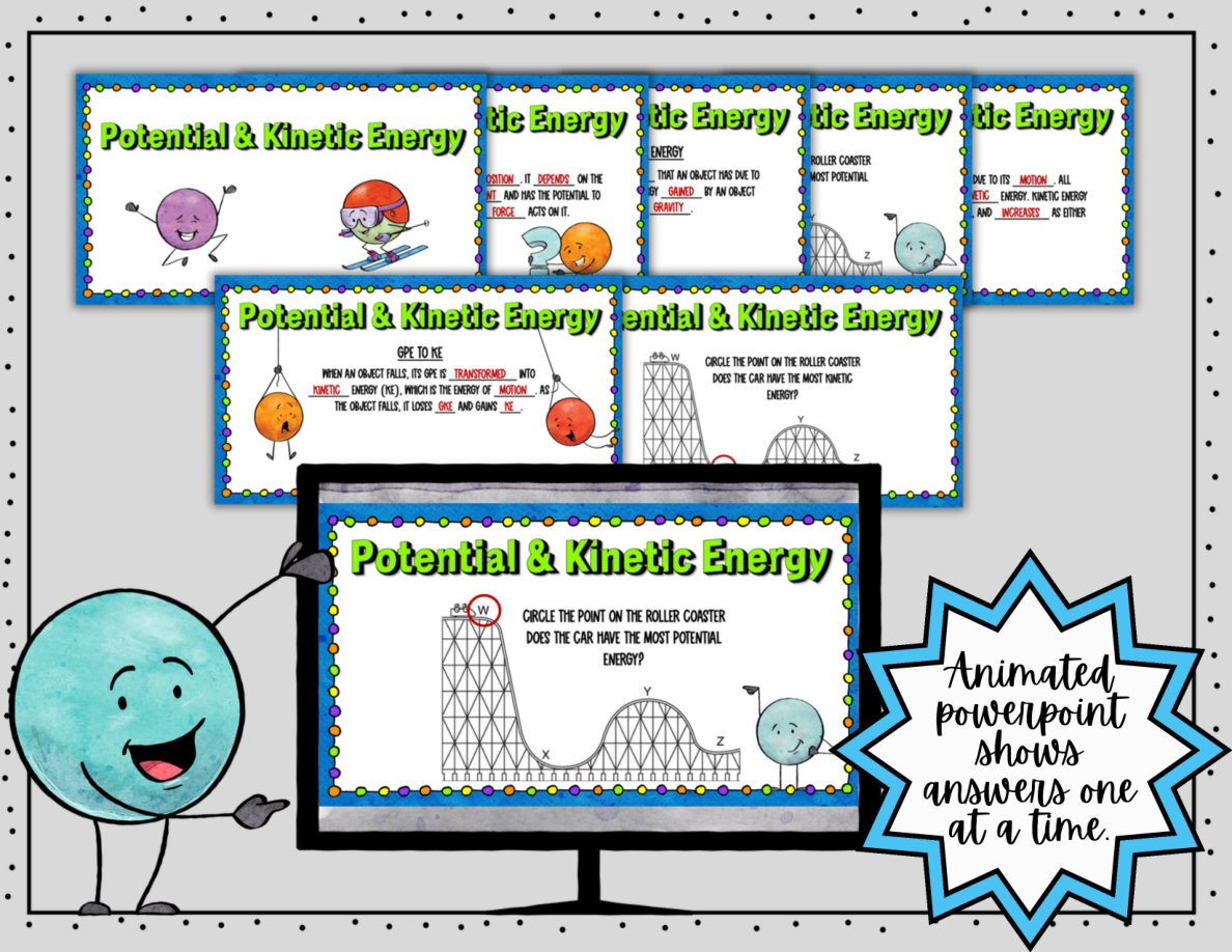 Potential and Kinetic Energy Digital Doodle Notes | Science Doodle Notes - Image 6