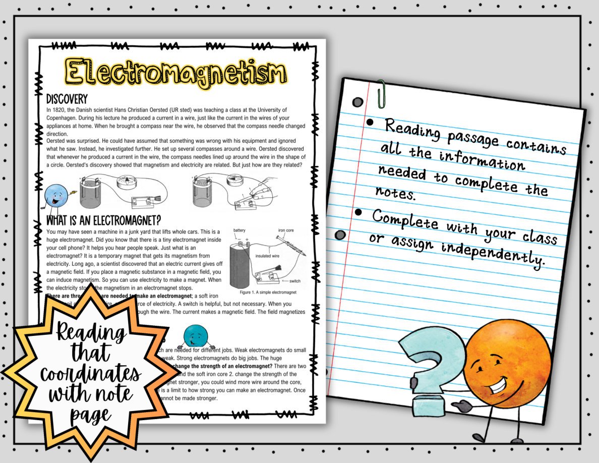 Electromagnetism Digital Doodle Notes | Science Doodle Notes - Image 4