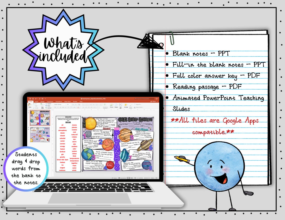 Digital Doodle Notes ~ Solar System ~ Science Doodle Notes - Image 2