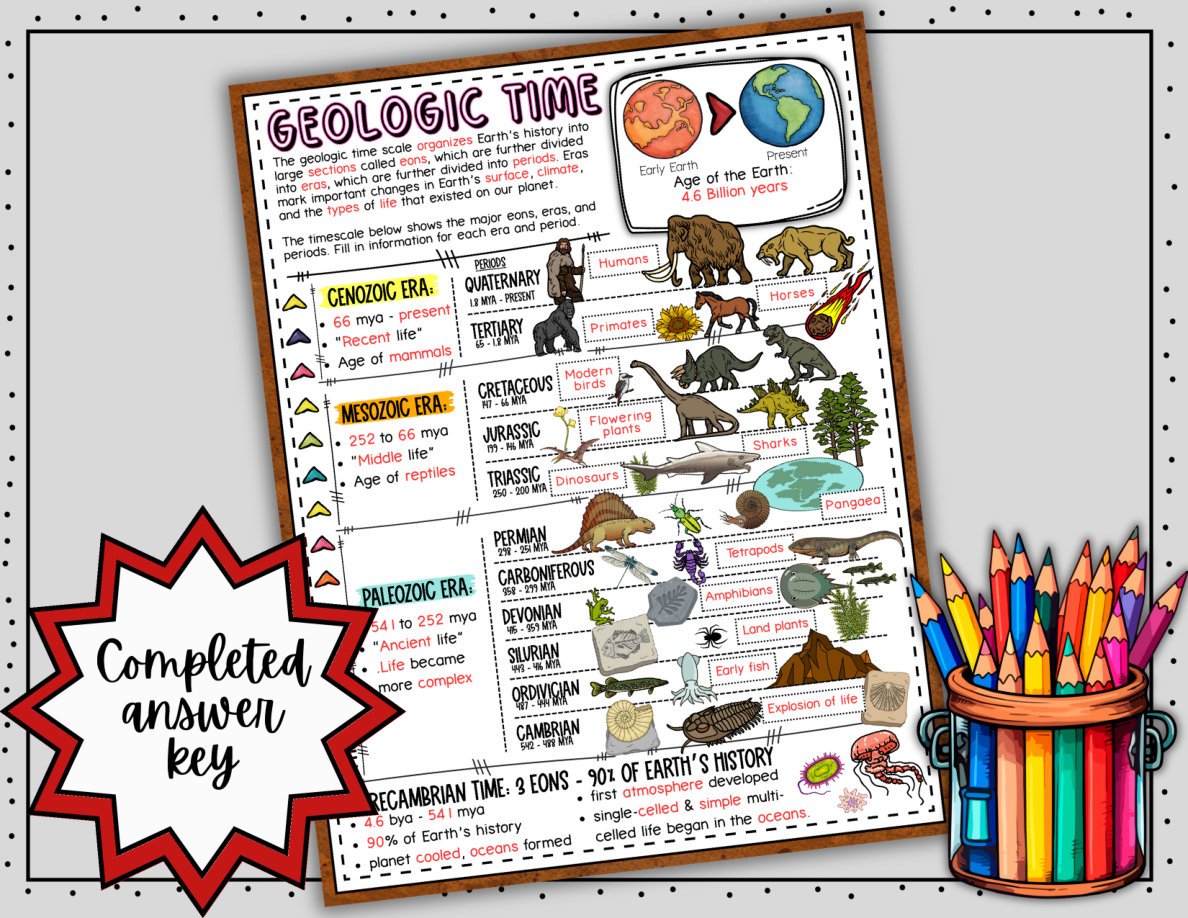 Digital Doodle Notes ~ Geologic Time Scale ~ Science Doodle Notes - Image 5
