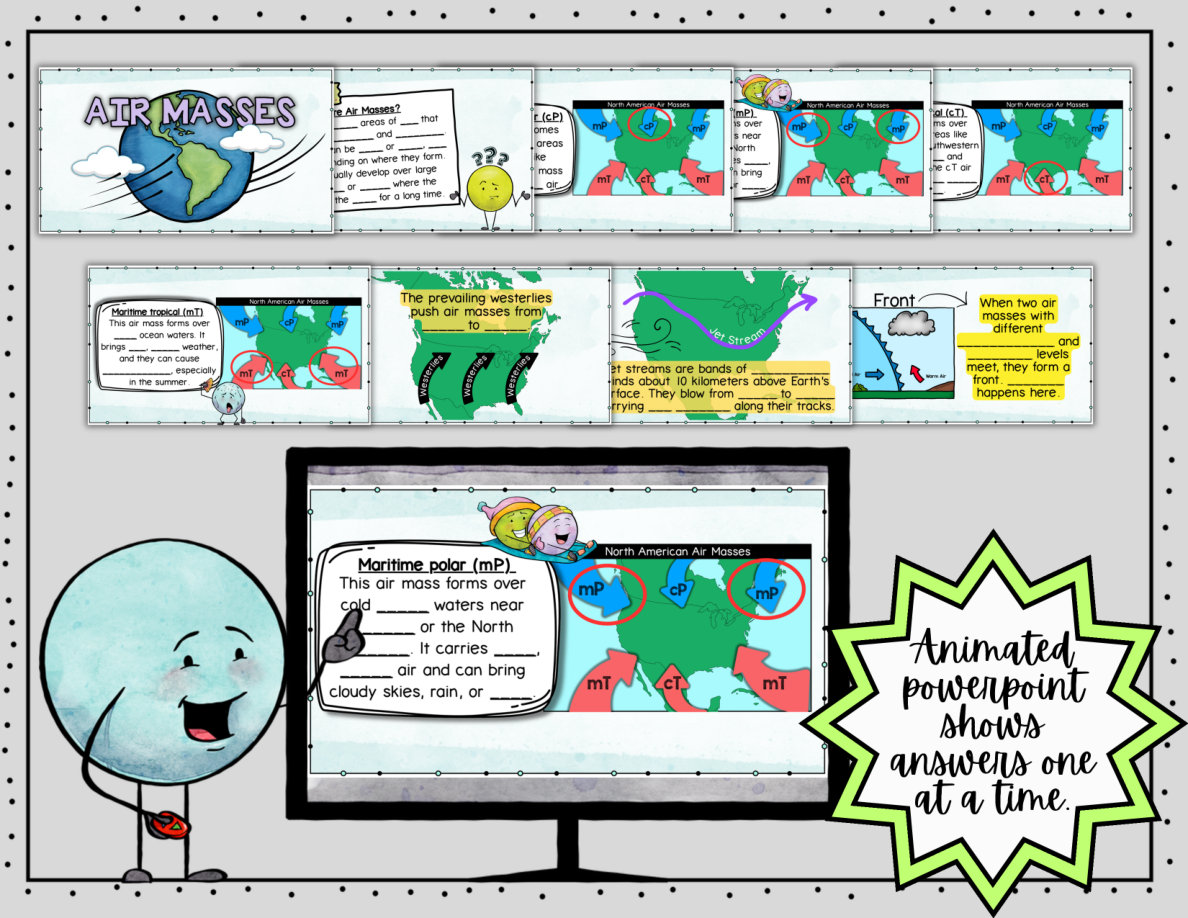 Air Masses Digital Doodle Notes | Science Doodle Notes - Image 6