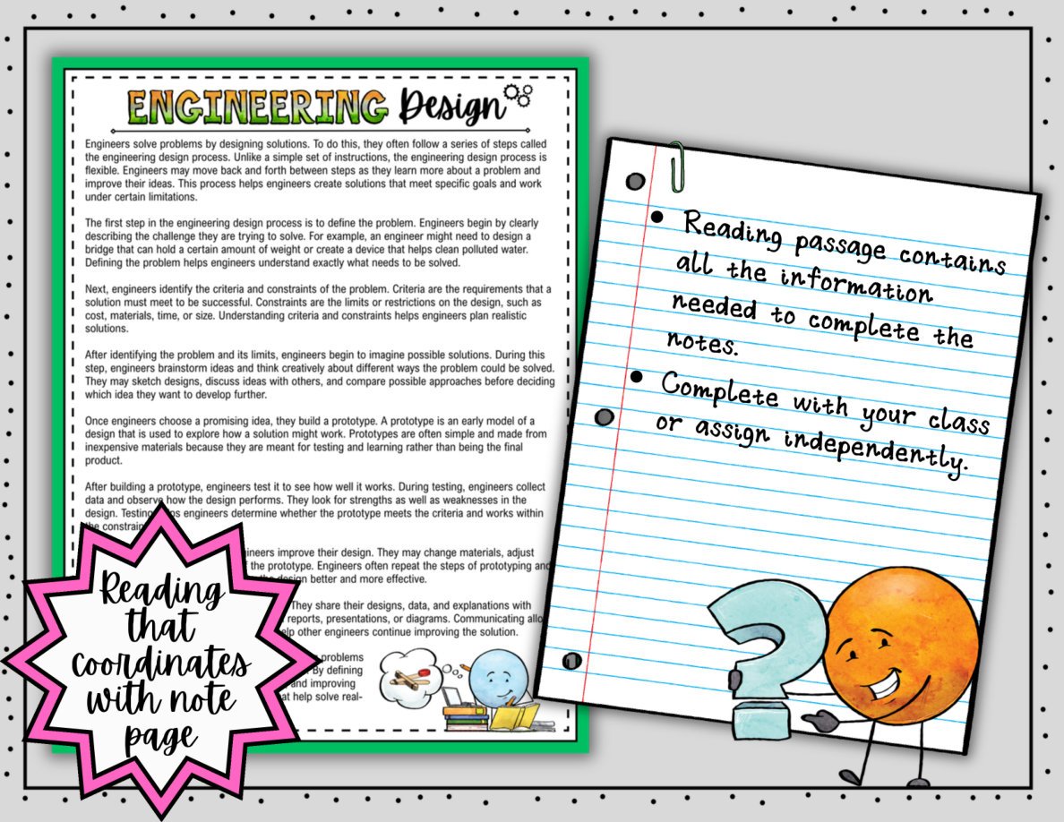 Engineering Design Digital Doodle Notes | Visual Notes | Middle School Science - Image 4