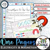 Electricity & Magnetism One Pager Project ~ Science One Pager Research Project