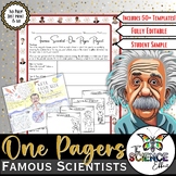 Famous Scientists ~ Science One Pager Research Project ~ Biography Project