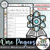 Kinetic Molecular Theory ~ States of Matter ~ Science One Pager Research Project