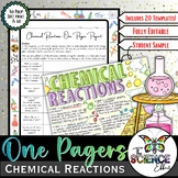 Chemical Reactions One Pager Project ~ Science One Pager Research Project