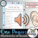 Properties of Sound One Pager Project ~ Science One Pager Research