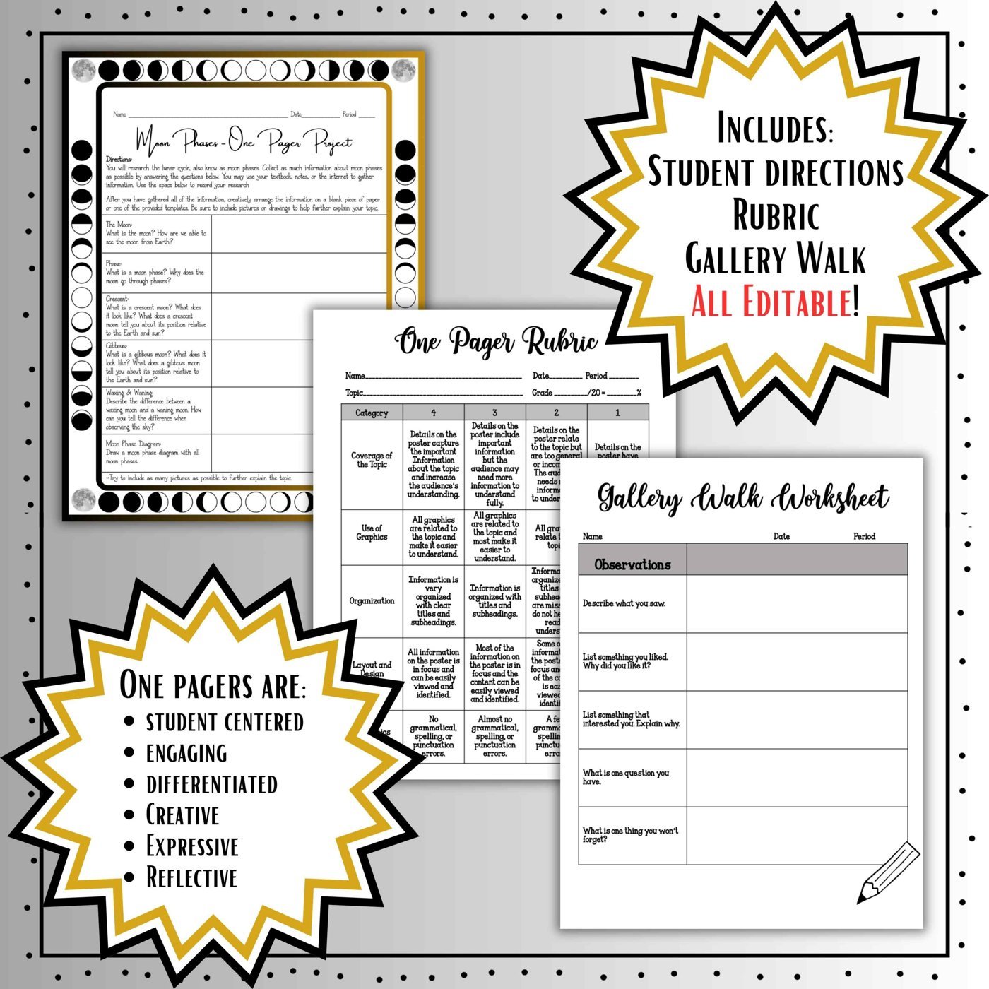 Space Science | Astronomy | One Pager Research Project Bundle - Image 2