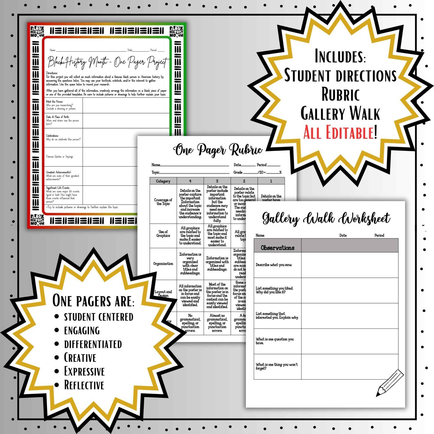 Black History Month | One Pager Research Project - Image 2