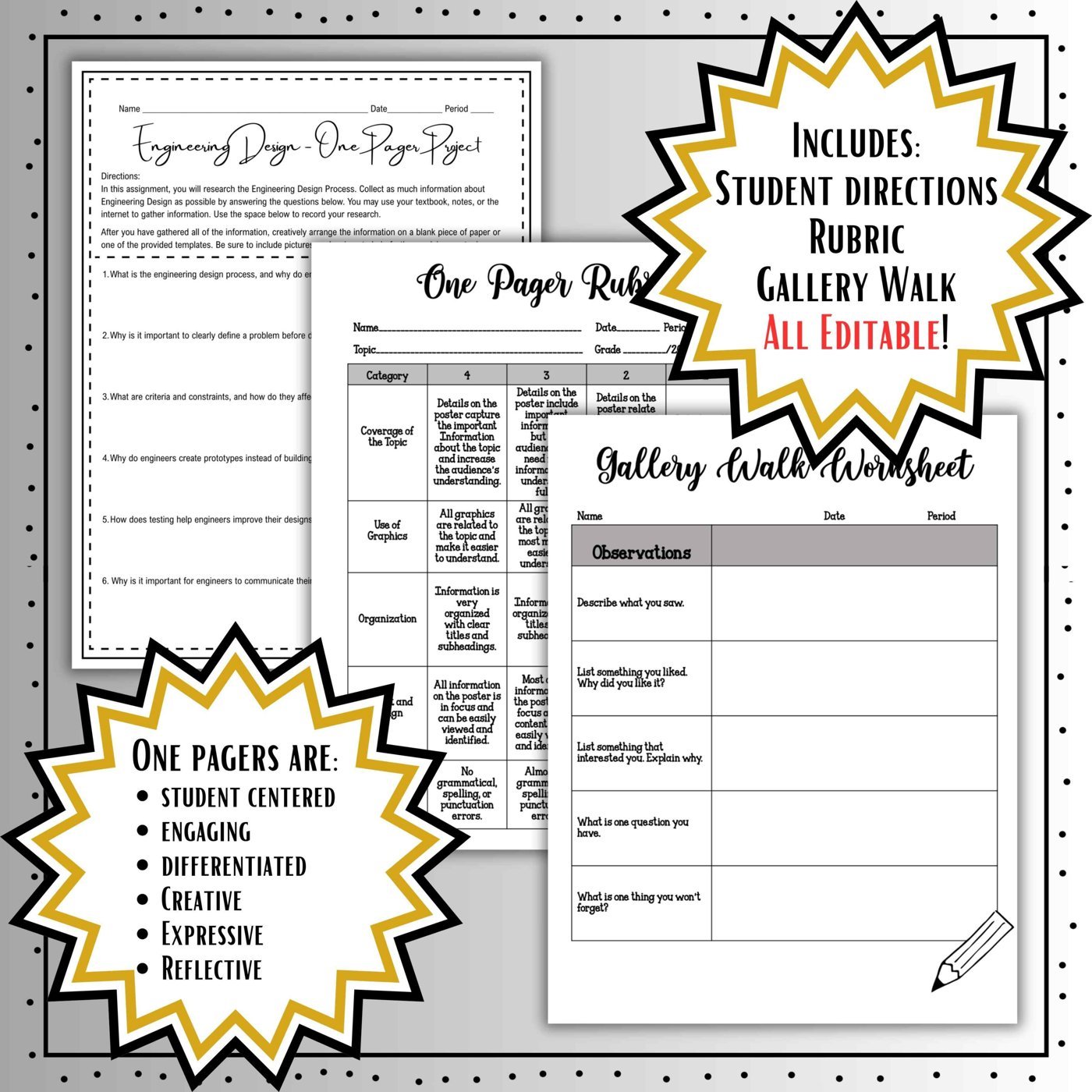 Engineering Design One Pager Science Project | NGSS Engineering Design Activity - Image 2